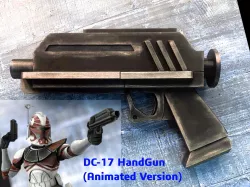 DC-17 Hand Blaster (Clone Wars Animated Version)