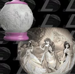 DISNEY PRINCESSES SPHERICAL NIGHT LIGHT LITHOPHANE