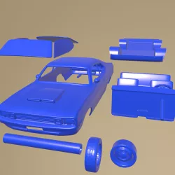 Dodge Demon 340 1972 PRINTABLE CAR IN SEPARATE PARTS
