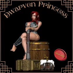 dwarven princess - pen holder for your desk / home office