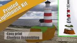 Easy 3D Printable Lighthouse Kit Easy Glueless Assembly