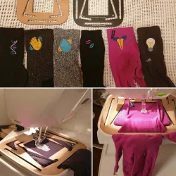 Embroidery sock frame