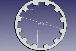 Female notched tube key for MTB fork