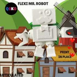 Flexi Mr. robot (Print in place).