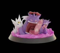 Gengar Evolution statue