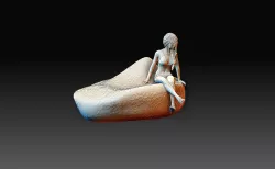 Girl and Rock
