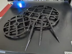 Grating for lawn repair robot mower