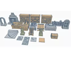 HeroQuest Base game Furniture & tile Pack (easy print)