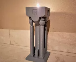 Hogwarts flaming torch candle holder