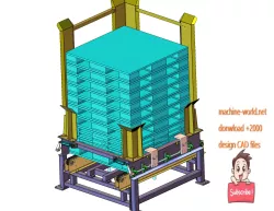 industrial 3D model Pallet sorting machine