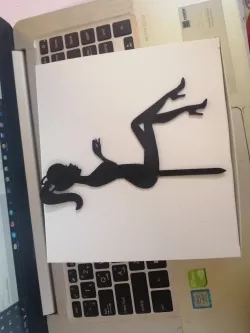Lady cake topper