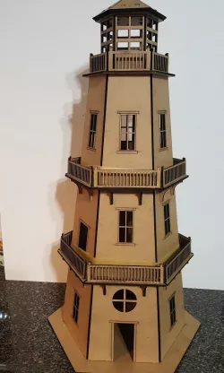 Laser Cut Lighthouse 3D Puzzle DXF