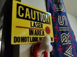 Laser Warning Sign - Multicolor