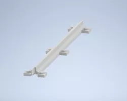 Lego Compatible Single Railroad Track