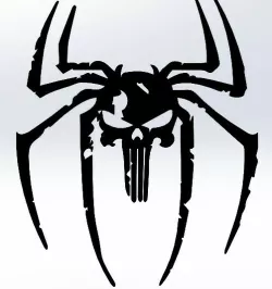 lineart spider skull cliparts
