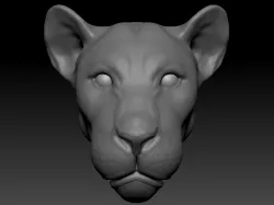 Lion 3D Head