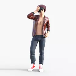 Low Poly Realistic Human Male Rigged