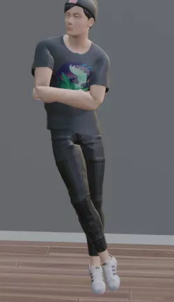 Man Leaning Model