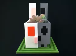 Minecraft Rabbit Skull Pot