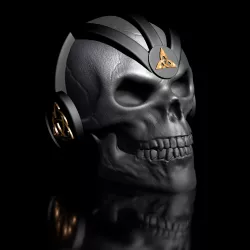 Modern Celtic Skull headphone holder STL 3D Print Model High Polygon