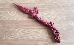 Mortal Kombat 2021 Blood Dagger/Knife | Sub Zero | Includes Thematic Plinth| By Collins Creations 3D