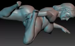 Naughty Chubby Girl Zbrush model