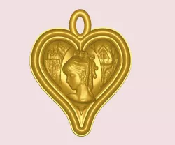 neck necklace pendant earring keychain "Heart" heap-01 3d-print and cnc