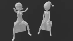 Nude Christmas Rem & Ram (Re:Zero)