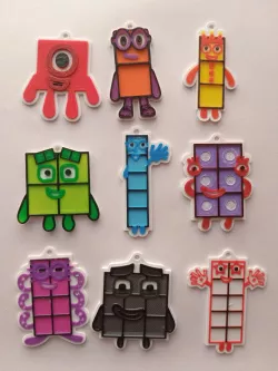 Numberblocks LLaveros keychain