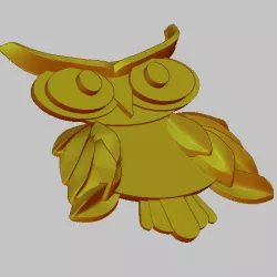 Owl 3D relief STL file.
