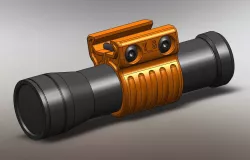 Picatinny Rail Flashlight Mount (1 inch DIA)