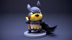 Pikachu - Batman PikaBAT Ready for 3D print 3D print model