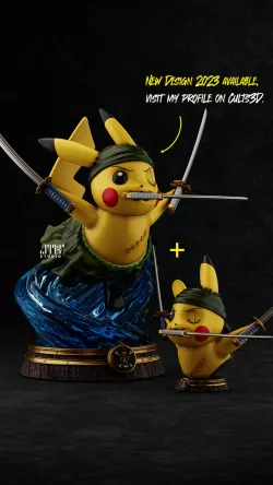 Pikachu Zoro Pokemon One Piece + Bust