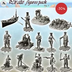 Pirate figures pack No. 1 - Pirate Jungle Island Beach Piracy Caribbean Medieval