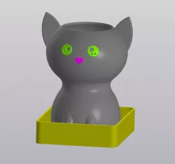 Planter Cat in the toilet