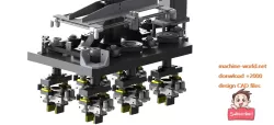 Pneumatic robot end shaft clamp