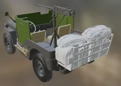 [RC Tank] Rear basket for 1/16 Jeep - includes jerry cans, ammo boxes and bags