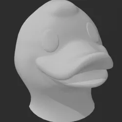 Rubber Duck Head Bust Wall Art