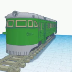 Russian train ER1 / ER2 head car 62-13 (SCALE 1/87)