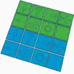 Sci-fi / Space Marine Adventures / Space Hulk floor and wall tiles (OpenLock)