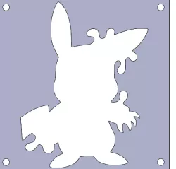 Set of 4 pikachu venom stencils