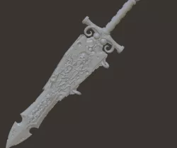 sheathed plague swords.