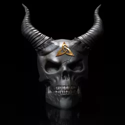 Skull Keltic with horns Celtic Skull