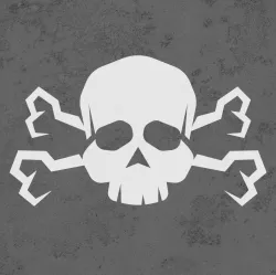 SKULL N BONES - READY TO PRINT! 3D PRINTABLE STENCIL