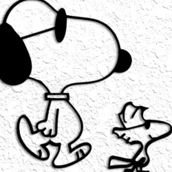 Snoopy & Woodstock Wall Art Snoopy Wall Decor Shultz Beagle Dog