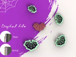 Spider Web Half Polymer Clay Cutter | Digital STL File | 4 Sizes | 2 Cutter