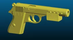 Star Wars inspired heavy blaster pistol BlasTech PK-184 - Kitbash