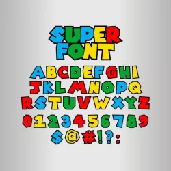 SuperFont Mario Lettering