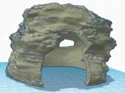 Terrarium cave/hide with no bottom