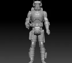 The bad batch .stl Teck action figure3D ACTION FIGURE .OBJ KENNER STYLE. Starwars